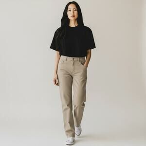 Brunello Cucinelli The Skater Straight Leg Jean in Tan